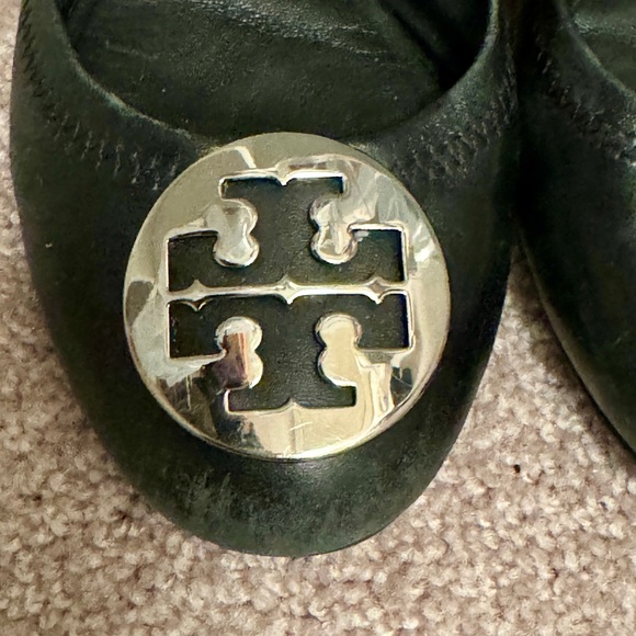 Tory Burch Black Leather Reva Ballet Flat - Picture 5 of 8